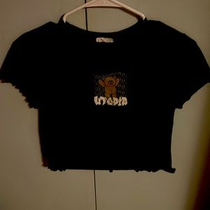 I am selling this black teddy bear top from ARDENE and it is very comfortable
